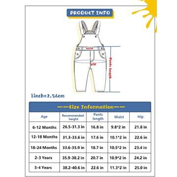 KIDSCOOL SPACE Baby and Little Boys/girls Plaid Lining Denim Overalls,Blue 6-12 Months