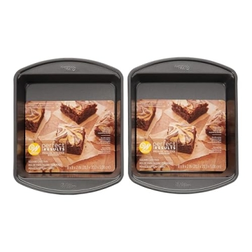 Wilton Perfect Results Premium Non-Stick Square Cake Pan, 8 Inch, Set of 2