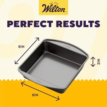Wilton Perfect Results Premium Non-Stick Square Cake Pan, 8 Inch, Set of 2