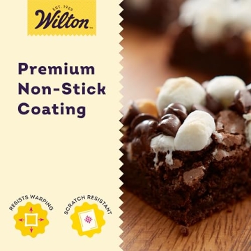 Wilton Perfect Results Premium Non-Stick Square Cake Pan, 8 Inch, Set of 2