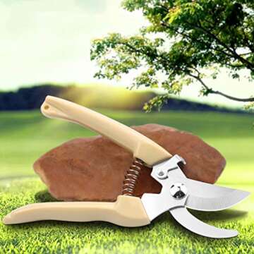 2PC Stainless Steel Pruning and Cutting Multifunctional Horticultural Scissors Orchard Flower Branch Picking Tree Pruning and Garden Branch Cutting Tool