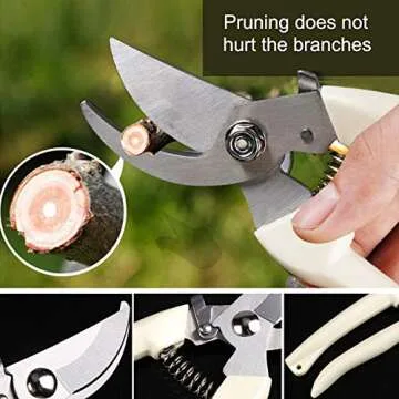 2PC Stainless Steel Pruning and Cutting Multifunctional Horticultural Scissors Orchard Flower Branch Picking Tree Pruning and Garden Branch Cutting Tool