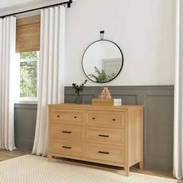 DaVinci Beau 6-Drawer Dresser in Honey, GREENGUARD Gold Certified, Easy Assembly