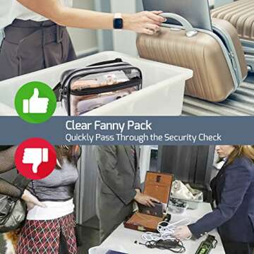 Veckle Clear Fanny Pack - Stadium Approved Stylish Bag