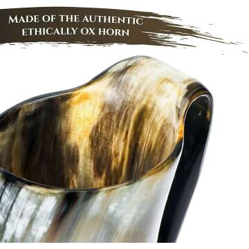 Thor Horn Viking Drinking Horn - Unique Cup for Drinks