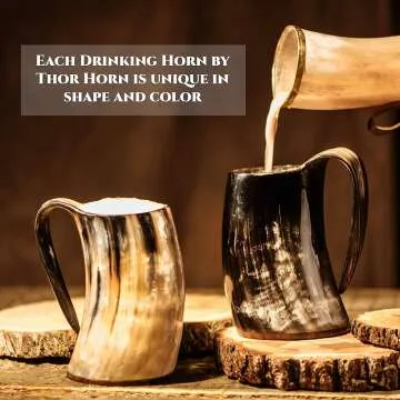 Thor Horn Viking Drinking Horn - Unique Cup for Drinks