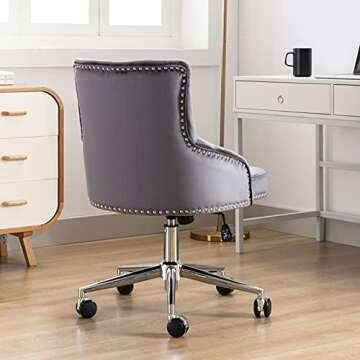 Irene House Modern Velvet Office Chair for Stylish Comfort