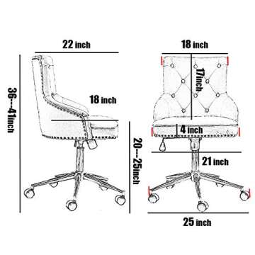 Irene House Modern Velvet Office Chair for Stylish Comfort