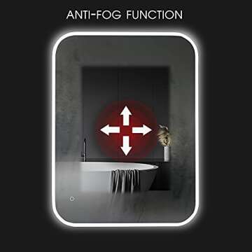 BV 36 x 48 Inch Backlit/Front lit Bathroom LED Vanity Mirror Horizontal/Vertical Wall Mounted LED Mi...