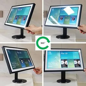 ATOPHK Echo Show 15 Stand Swivel and tilt, Only Made for Echo Show 15 Three Rotating shafts The Base is Made of Aluminum Which Makes The Product More Beautiful and Longer Service Life Black 025-01