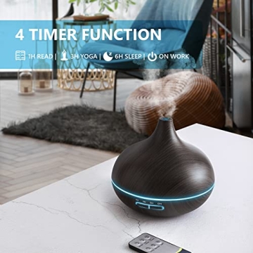 550ml Essential Oil Diffuser with Remote Control for Relaxation