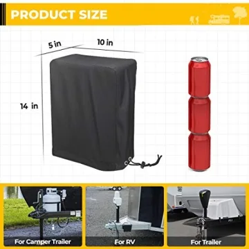 Top Quality BougeRV Electric Tongue Jack Cover for Trailers