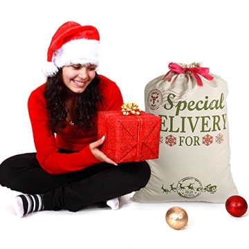 Personalized Christmas Santa Sacks - Durable & Eco-Friendly