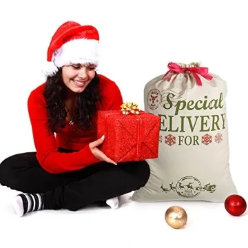 Personalized Christmas Santa Sacks - Durable & Eco-Friendly