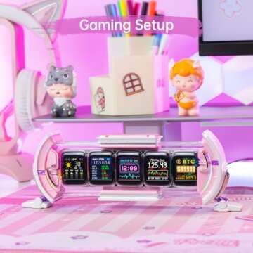Divoom Times Gate - Cute Gaming Digital Clock with Smart App-Controlled, Support Weather Forecast, S...