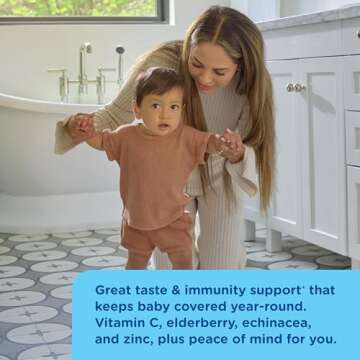 Mommy's Bliss Organic Baby Elderberry Drops, Immune Support with Vitamins, Prebiotics, Zinc & Organic Echinacea, Age 4 Months +, 3 Fl Oz (36 Servings)