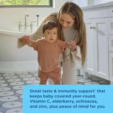 Mommy's Bliss Organic Baby Elderberry Drops, Immune Support with Vitamins, Prebiotics, Zinc & Organic Echinacea, Age 4 Months +, 3 Fl Oz (36 Servings)