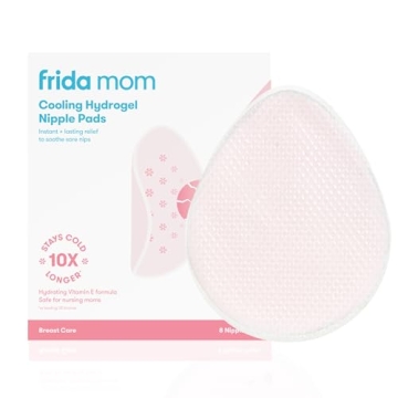 Frida Mom Nursing Pads, Cooling Hydrogel Nipple Pads for Hydration and Soothing Sore Nipples, Breast...