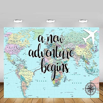 Travel Baby Shower Backdrop for Adventure Awaits Parties
