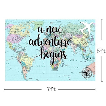 Travel Baby Shower Backdrop for Adventure Awaits Parties