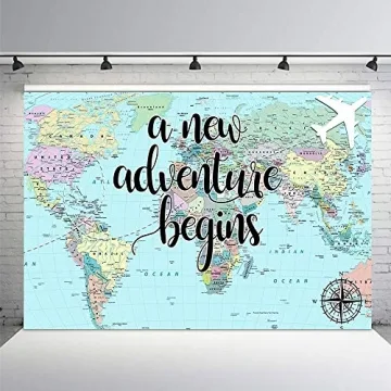 Travel Baby Shower Backdrop for Adventure Awaits Parties