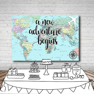 Travel Baby Shower Backdrop for Adventure Awaits Parties