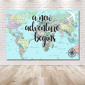 Travel Baby Shower Backdrop for Adventure Awaits Parties