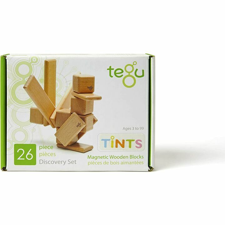 Tegu 26 Piece Magnetic Wooden Block Set - Tints