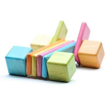 Tegu 26 Piece Magnetic Wooden Block Set - Tints