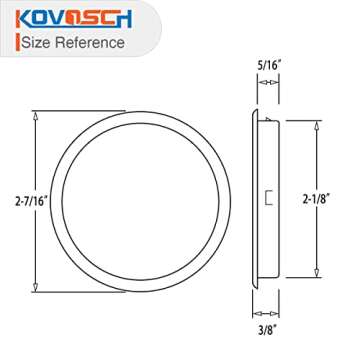 KOVOSCH 6 Pack Closet Door Finger Pull Black - Durable and Easy to Install