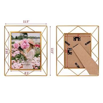 Delicate 8x10 Picture Frame Set of 2 - Stylish Metal Frames for Display