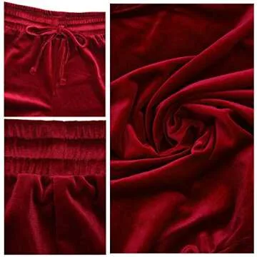 Fixmatti Red Velour Two Piece Cold Shoulder Sweatset