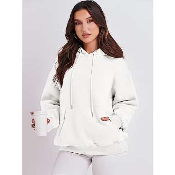 ANRABESS Women's Oversized Fleece Hoodies Basic Pullover Sweatshirt Fall Fashion 2025 Outfits Trendy...