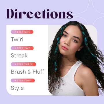 Hally Hair Temporary Color Shade Stix Green - Easy Washable Dye