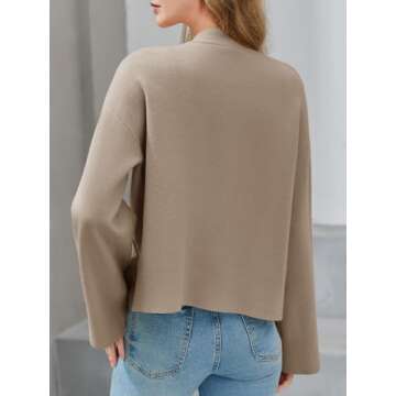 Saodimallsu Women's Trendy Loose Knit Cardigan with Pockets