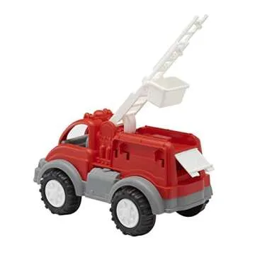 American Plastic Toys Kids’ Red Gigantic Fire Truck, Removal Ladder, Extendable Bucket, Large Knobby Wheels, Fit for Indoors & Outdoors, for Ages 2+