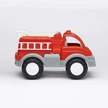 American Plastic Toys Kids’ Red Gigantic Fire Truck, Removal Ladder, Extendable Bucket, Large Knobby Wheels, Fit for Indoors & Outdoors, for Ages 2+