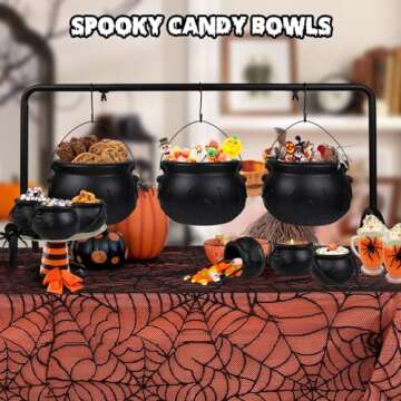 Halloween Cauldrons Decor Set for Spooky Celebrations