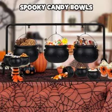 Halloween Cauldrons Decor Set for Spooky Celebrations