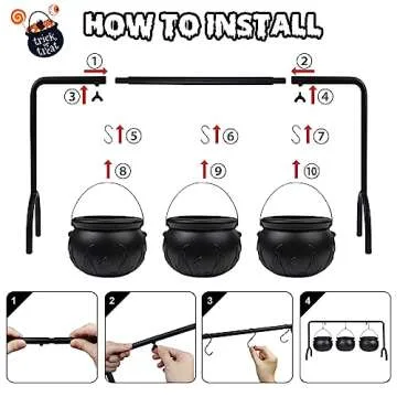 Halloween Cauldrons Decor Set for Spooky Celebrations