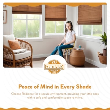 Stylish Radiance Cordless Bamboo Window Blinds for Home