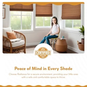 Stylish Radiance Cordless Bamboo Window Blinds for Home