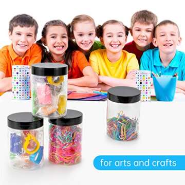testyu 8 oz Plastic Storage Jars with Airtight Lids