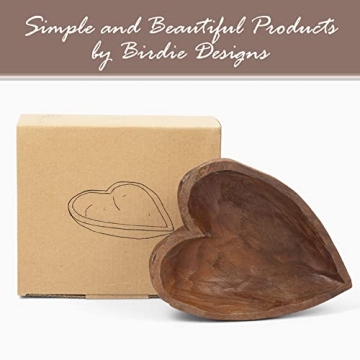 Beautiful Birdie Designs Heart Dough Bowl for Home Decor