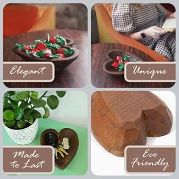 Beautiful Birdie Designs Heart Dough Bowl for Home Decor