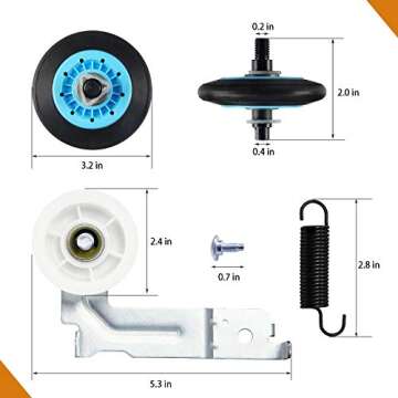 Premium Samsung Dryer Repair Kit: Roller, Belt, Pulley & Spring