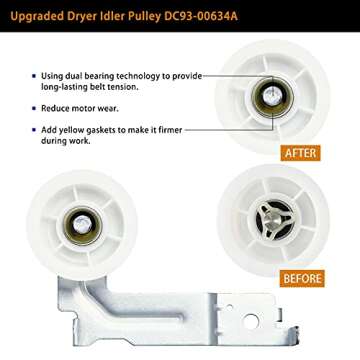 Upgraded Samsung Dryer Repair Kit for Quiet Operation