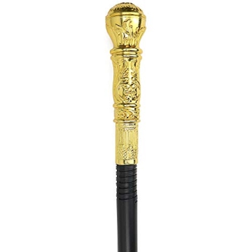 Skeleteen Gold Walking Cane for Kids and Adults - Costume Accessory