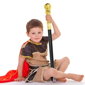 Skeleteen Gold Walking Cane for Kids and Adults - Costume Accessory