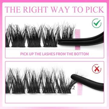 VEYESBEAUTY Lash Clusters Kit Fluffy Individual Lash Extensions Xtreme 3D Layered Volume Eyelashes kit Thin & Invisible Band Wispy Faux Mink Lash, with Cluster Lash Remover & Cleaner Kit